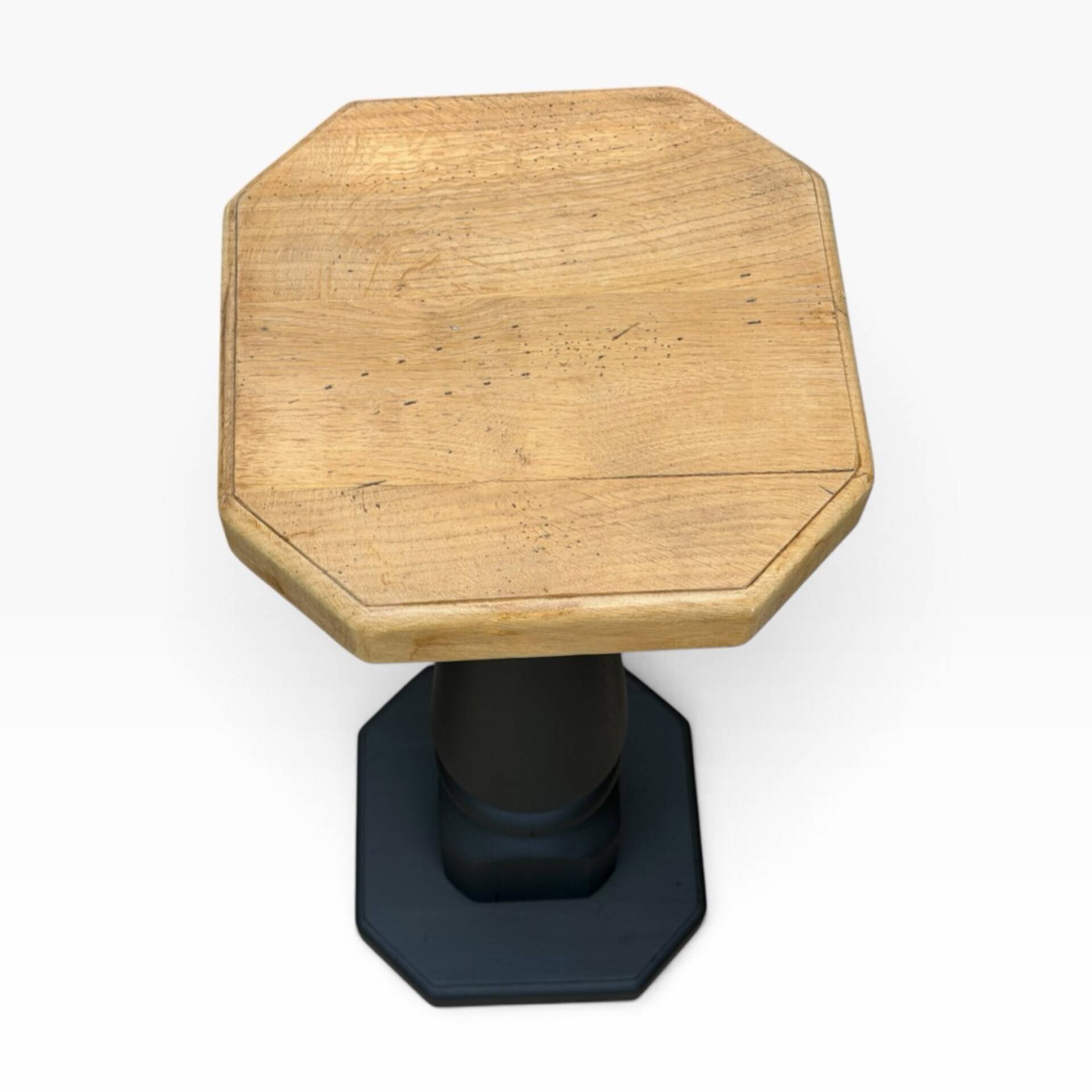 Paire de piédestaux/colonnes vintage 1970 chêne massif