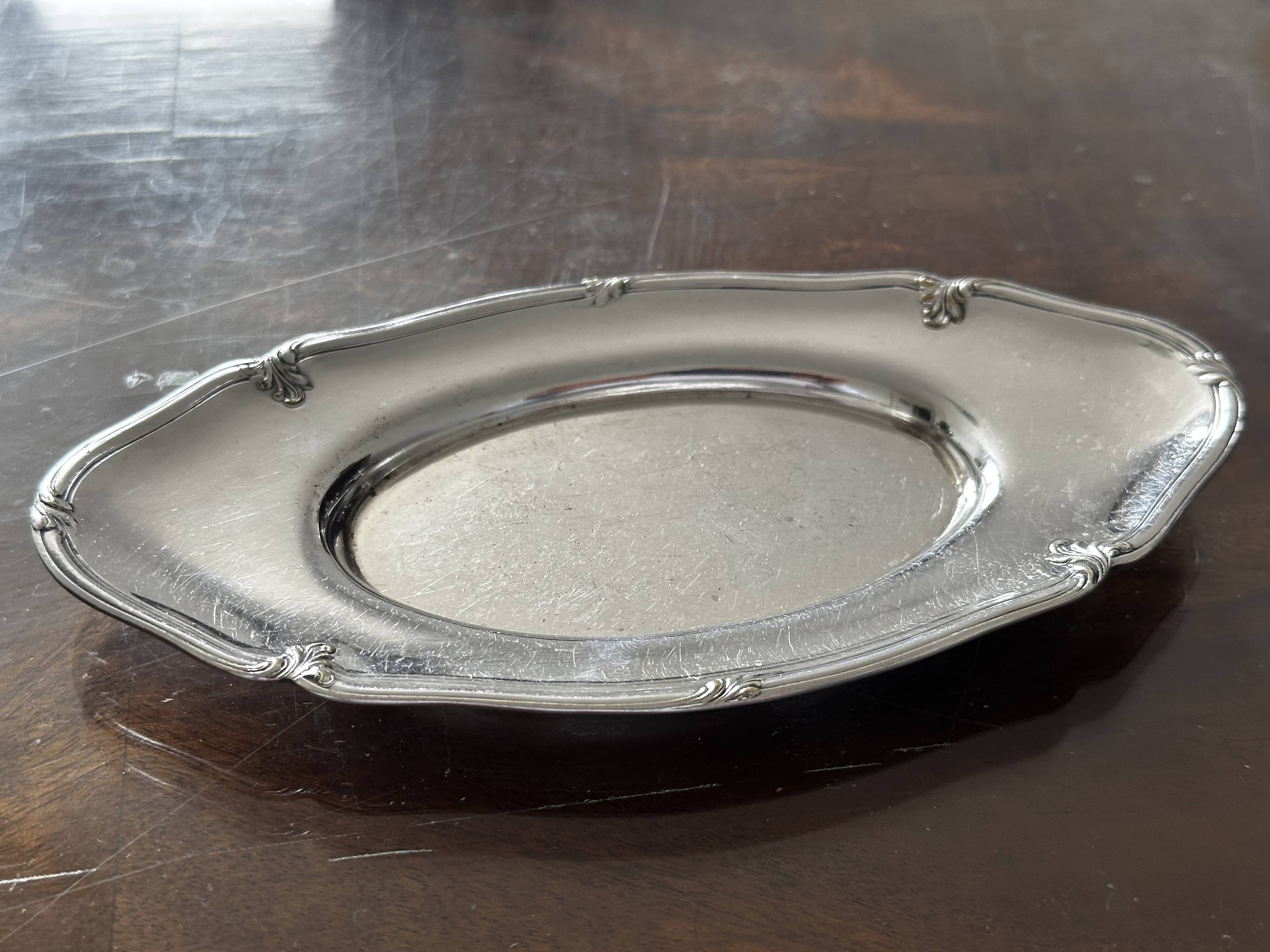 Small Silver-Plated Metal Hors d'oeuvre Dish HOKA 16 cm / 8 cm