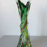 Murano vase in speckled twisted glass 1960s