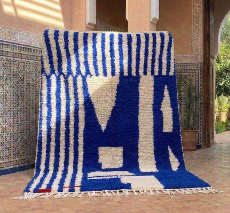 Beni Ourain Berber rug made of pure wool, handmade, 200/300 cm.