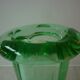 Green crystal vase from the 50s