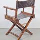 Vintage Director's Folding Chair in Wood and Leather, 1970s