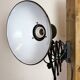 Industrial Black Enamel Scissor Wall Lamp, 1950s