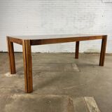 Italian vintage dining table with burl wood from Borghi