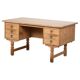 Brutalist Oak Desk by Henning Kjærnulf, Denmark, 1960s