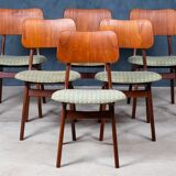 Set of 6 dining chairs in teak by Ib Kofod-Larsen, Danish design, 1960s