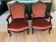 Pair of 2 Cabriolet Armchairs in Louis XV style