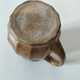 Handcrafted green and brown glazed ceramic pitcher, 1960s-70s