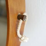 Miroir - Teck - Structure en bois avec laiton - Design italien vintage - Années 60