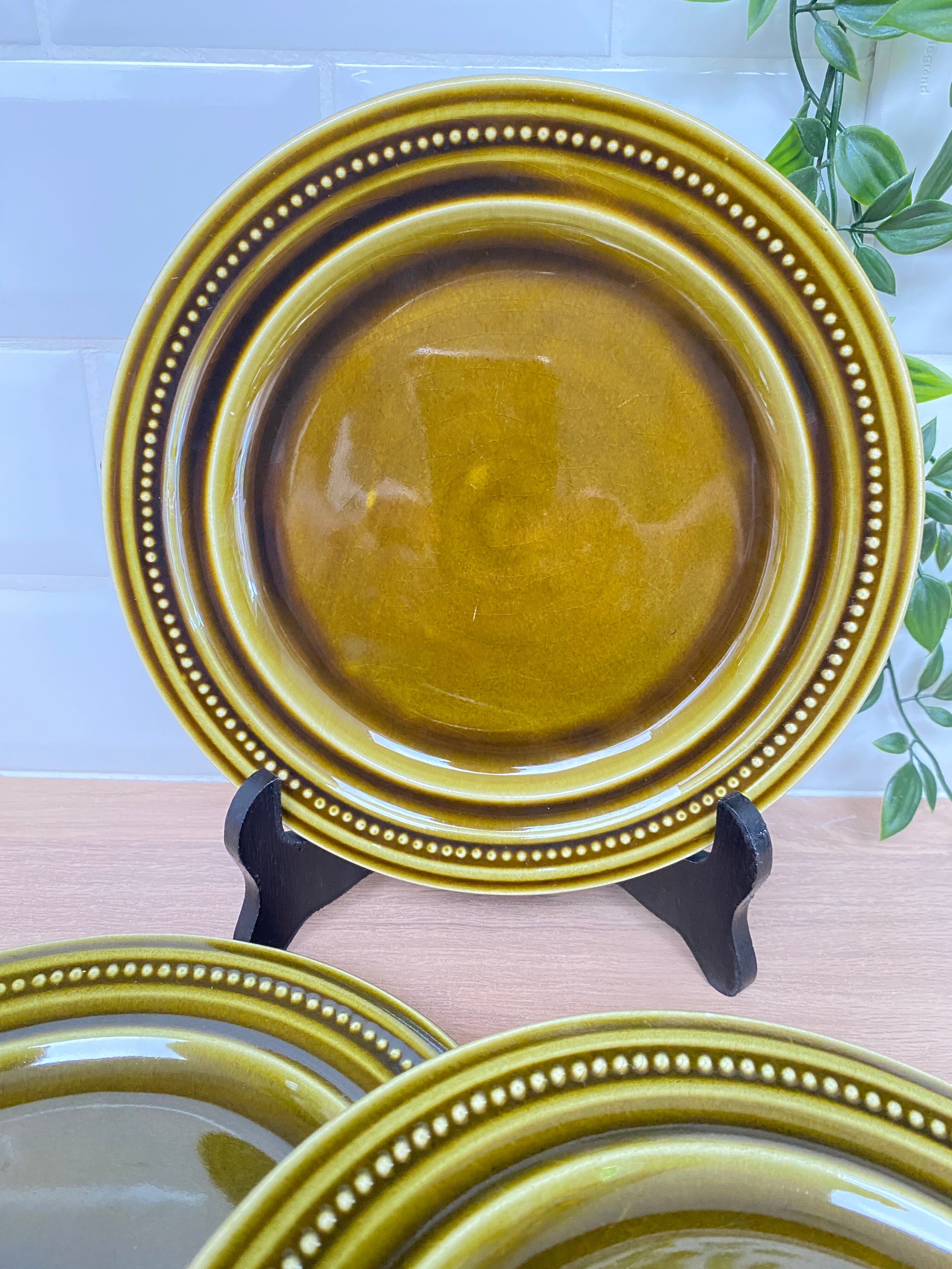 Set of 6 dessert plates in earthenware of St Amand