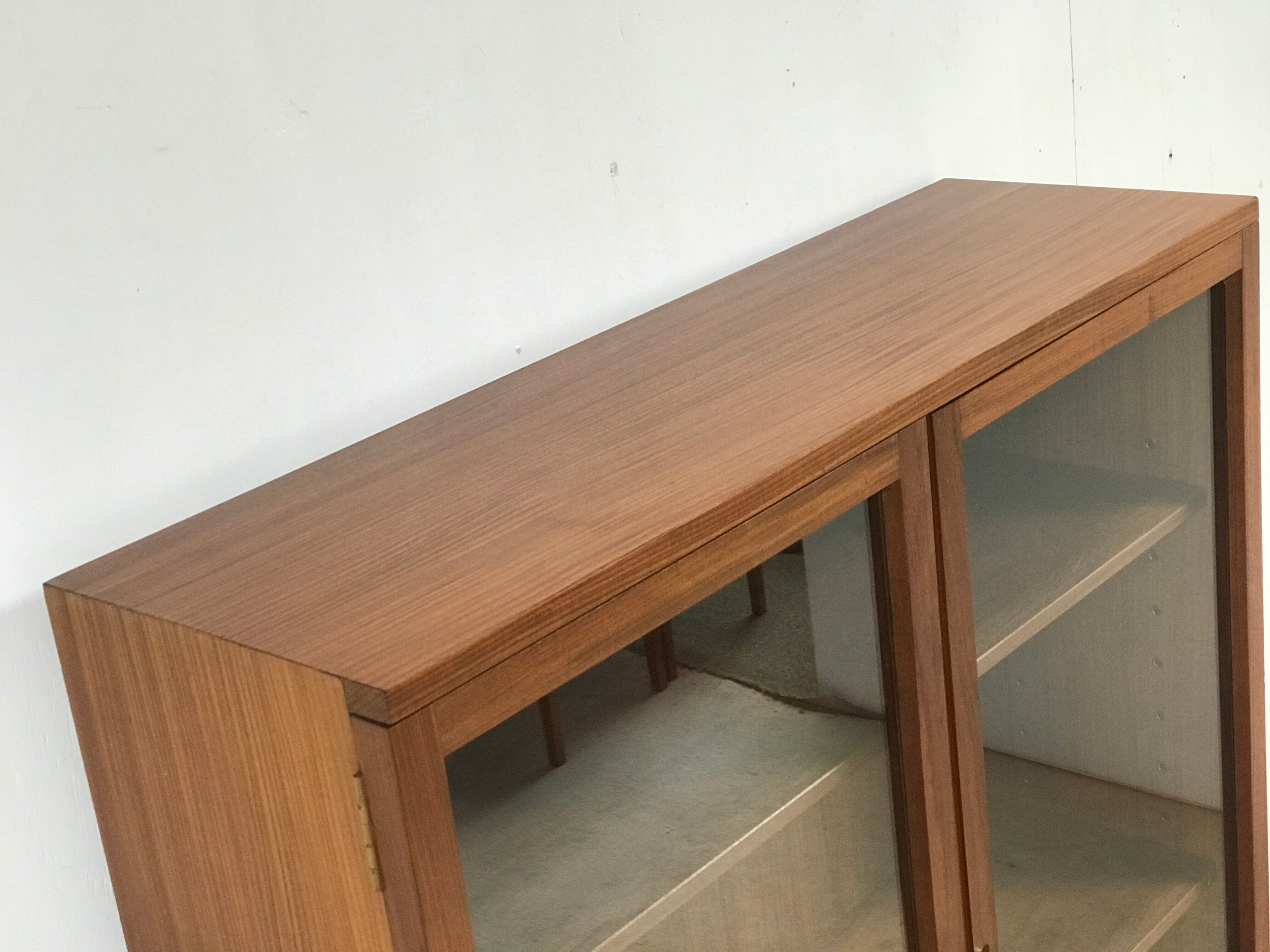 Mid-century teak and glazed display cabinet by J Nissenbaum & Son Ltd., 1970s