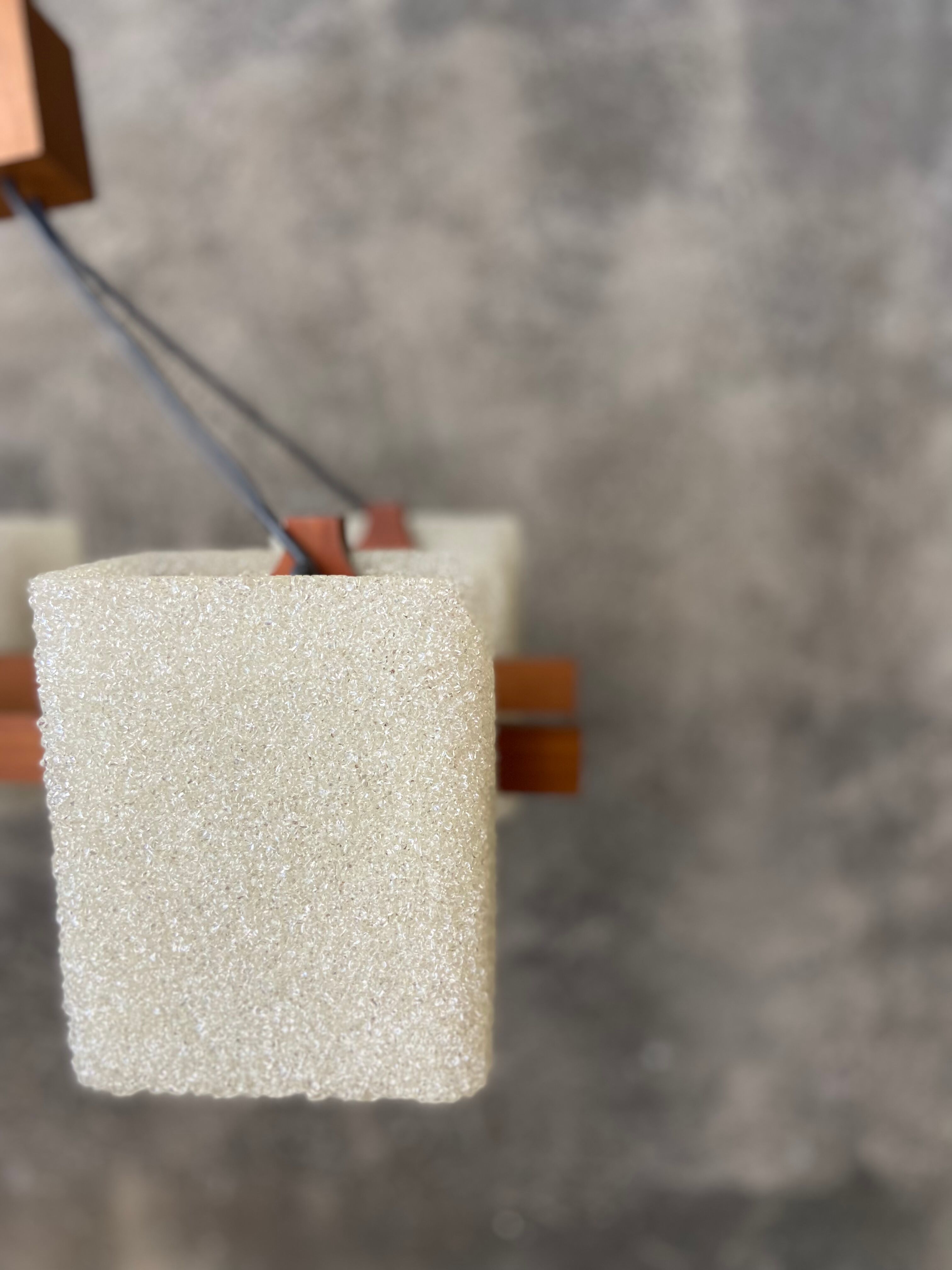 Scandinavian teak pendant chandelier