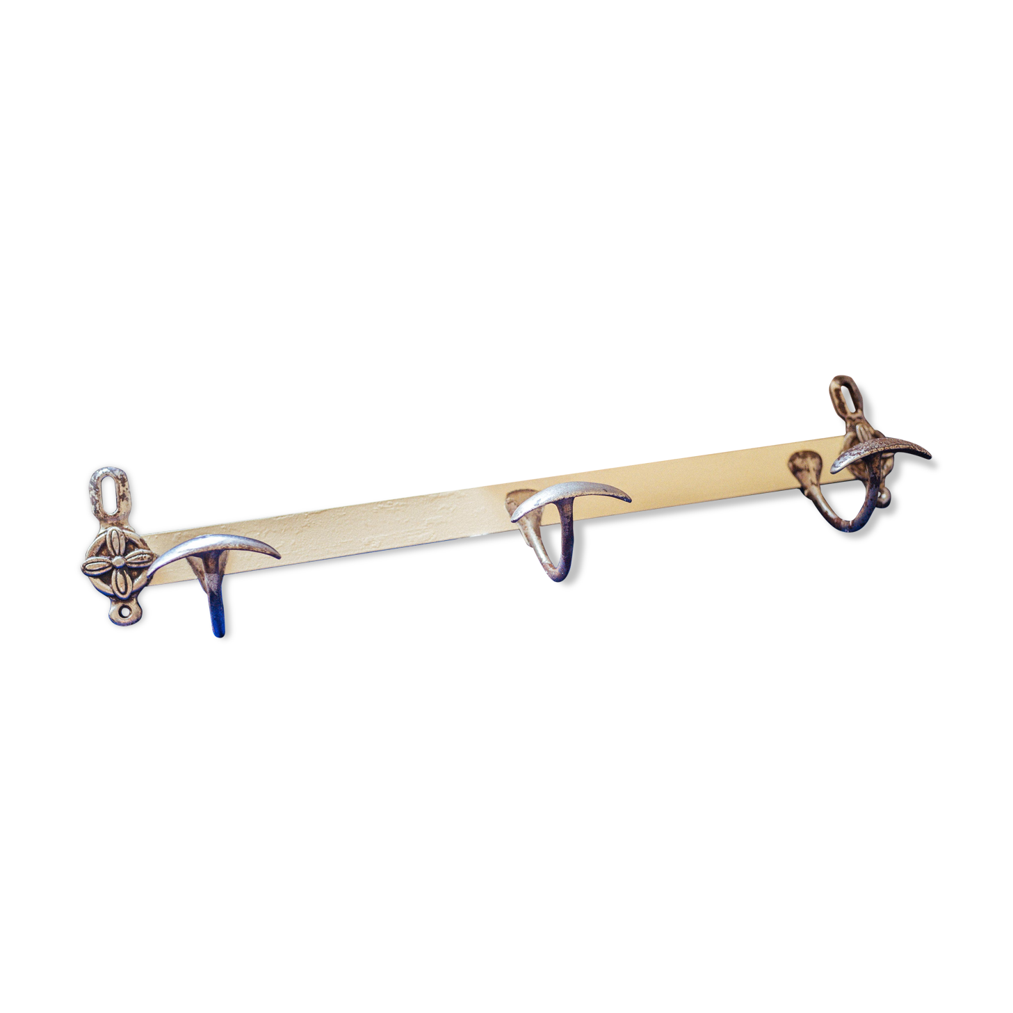 Antique wrought iron coat rack