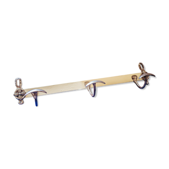 Antique wrought iron coat rack