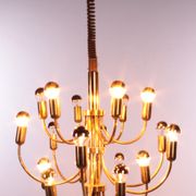 Suspension de chez Sciolori pour Boulanger avec 18 lumières, 1960
