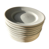batch of 10 small white porcelain plates