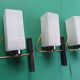 Three antique gold Arlus wall lights from the 50s