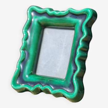 Cadre photo céramique verte, cadre à poser céramique vintage, encadré photo, décoration intérieur