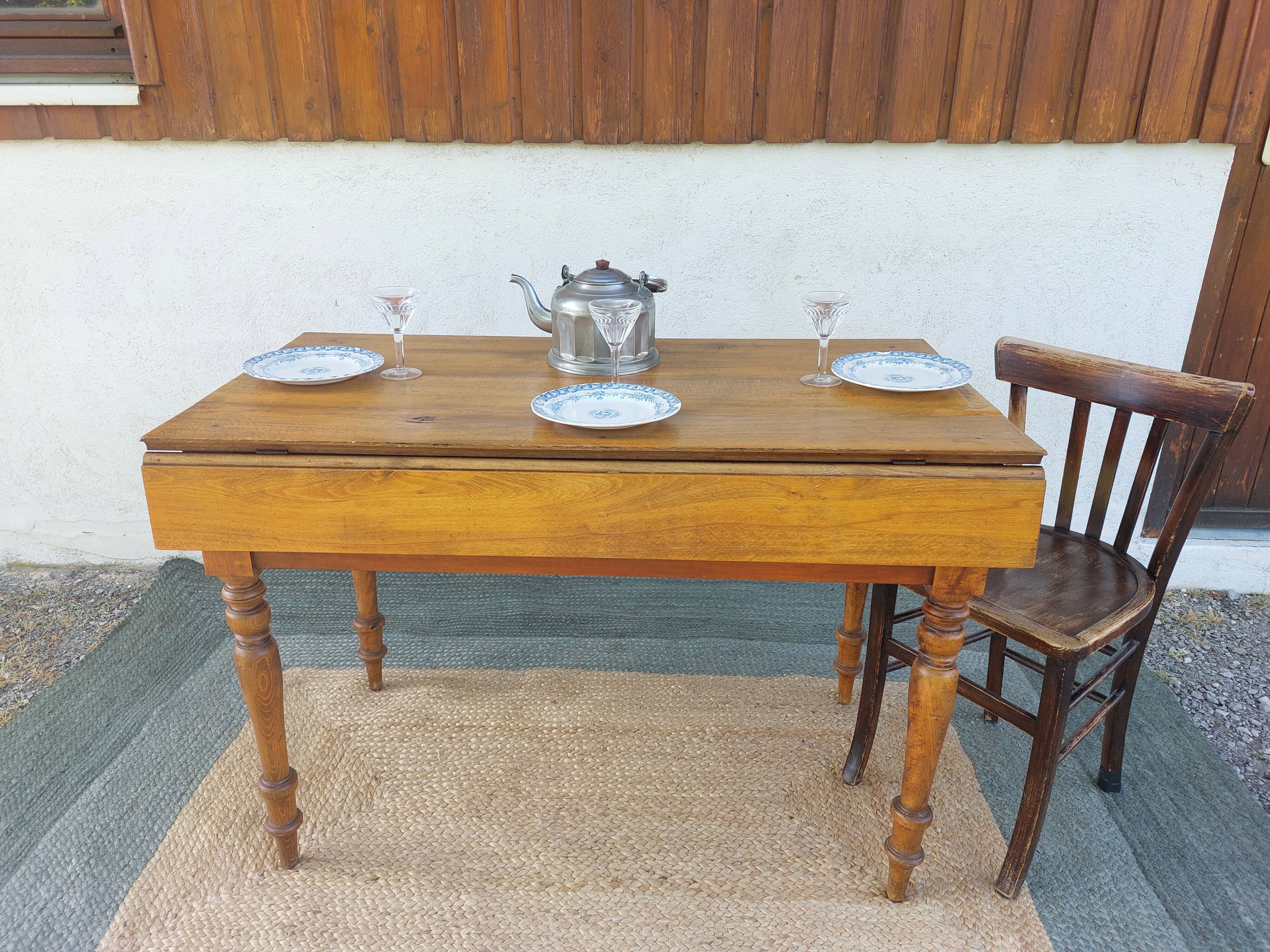 wooden table with extensions