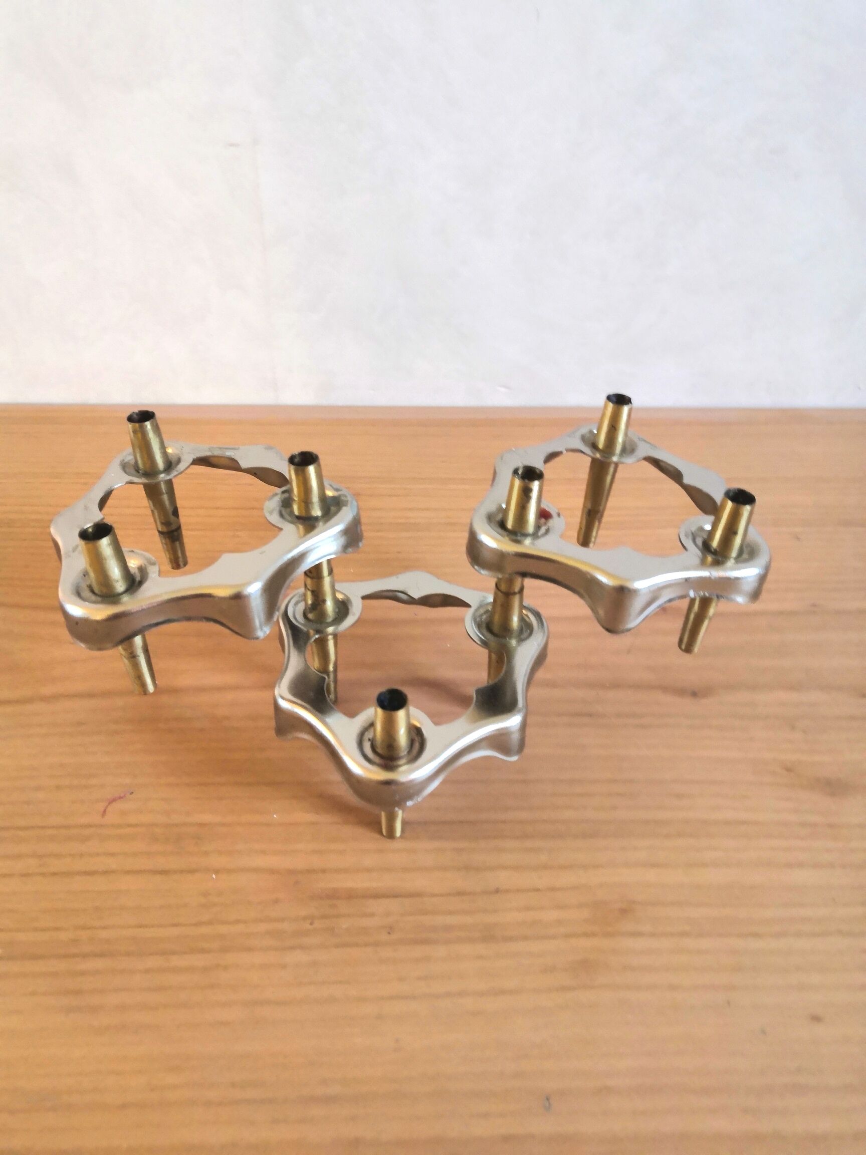 3 bougeoirs design années 70