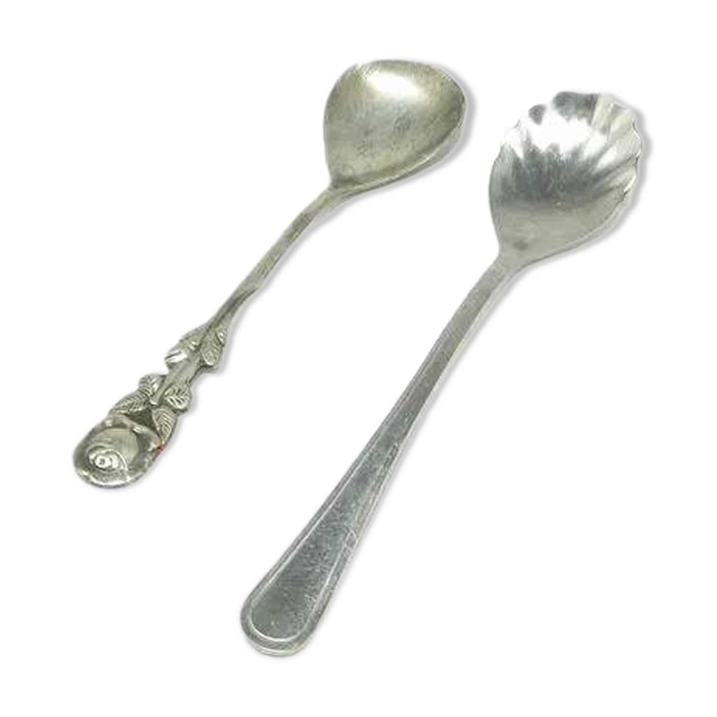 AAR Pair of Tea Spoons, Silver-Plated Brass, Poland, 1960s