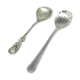 AAR Pair of Tea Spoons, Silver-Plated Brass, Poland, 1960s