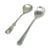 AAR Pair of Tea Spoons, Silver-Plated Brass, Poland, 1960s