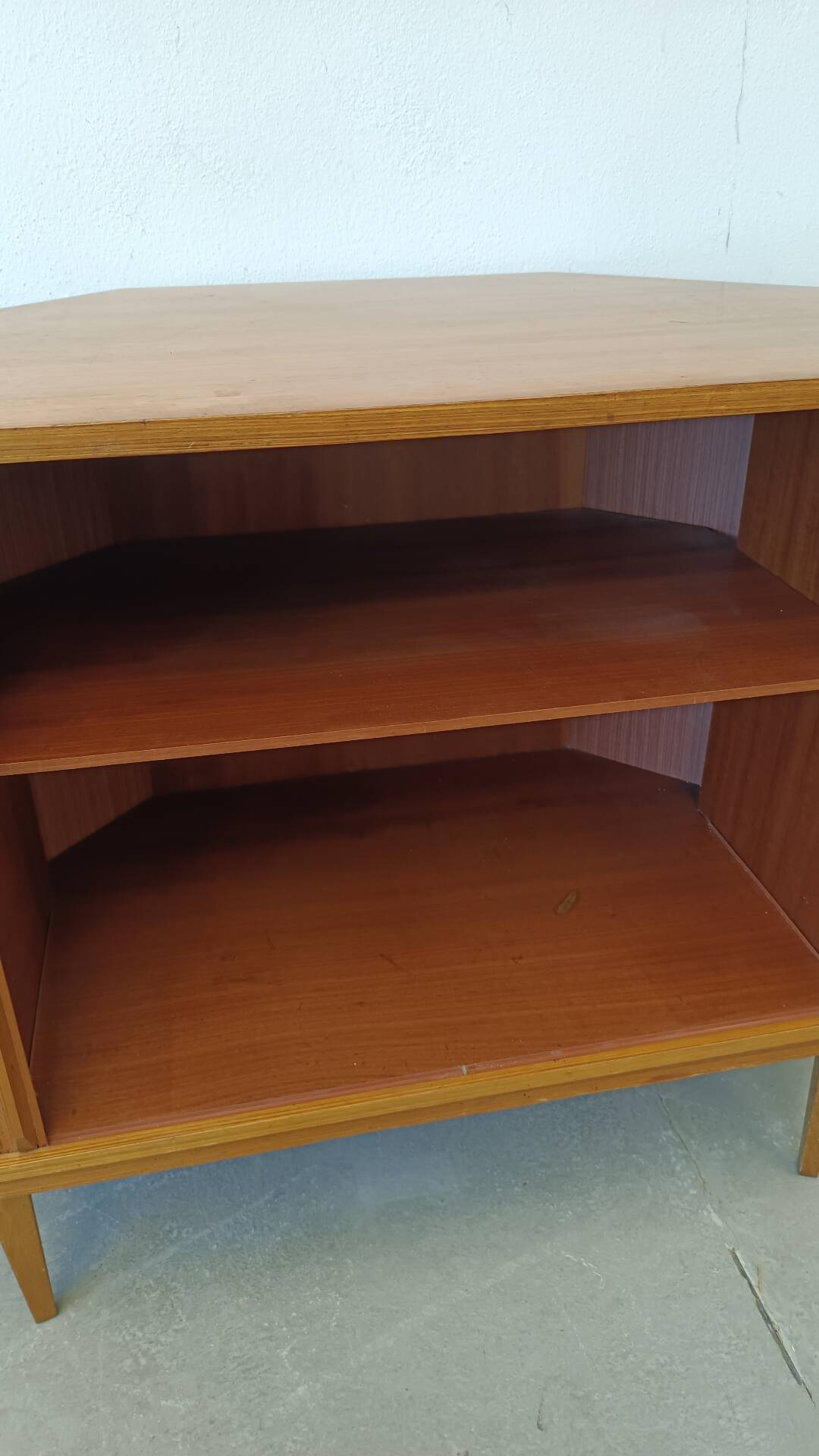 Bar d'angle placage teck