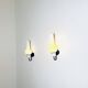 Model C1666 Quinquet Wall Lamps In Opal Glass By Raak Amsterdam, The Netherlands 1960S