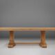 Rustic mid-century French dining table in oak from the 1950s