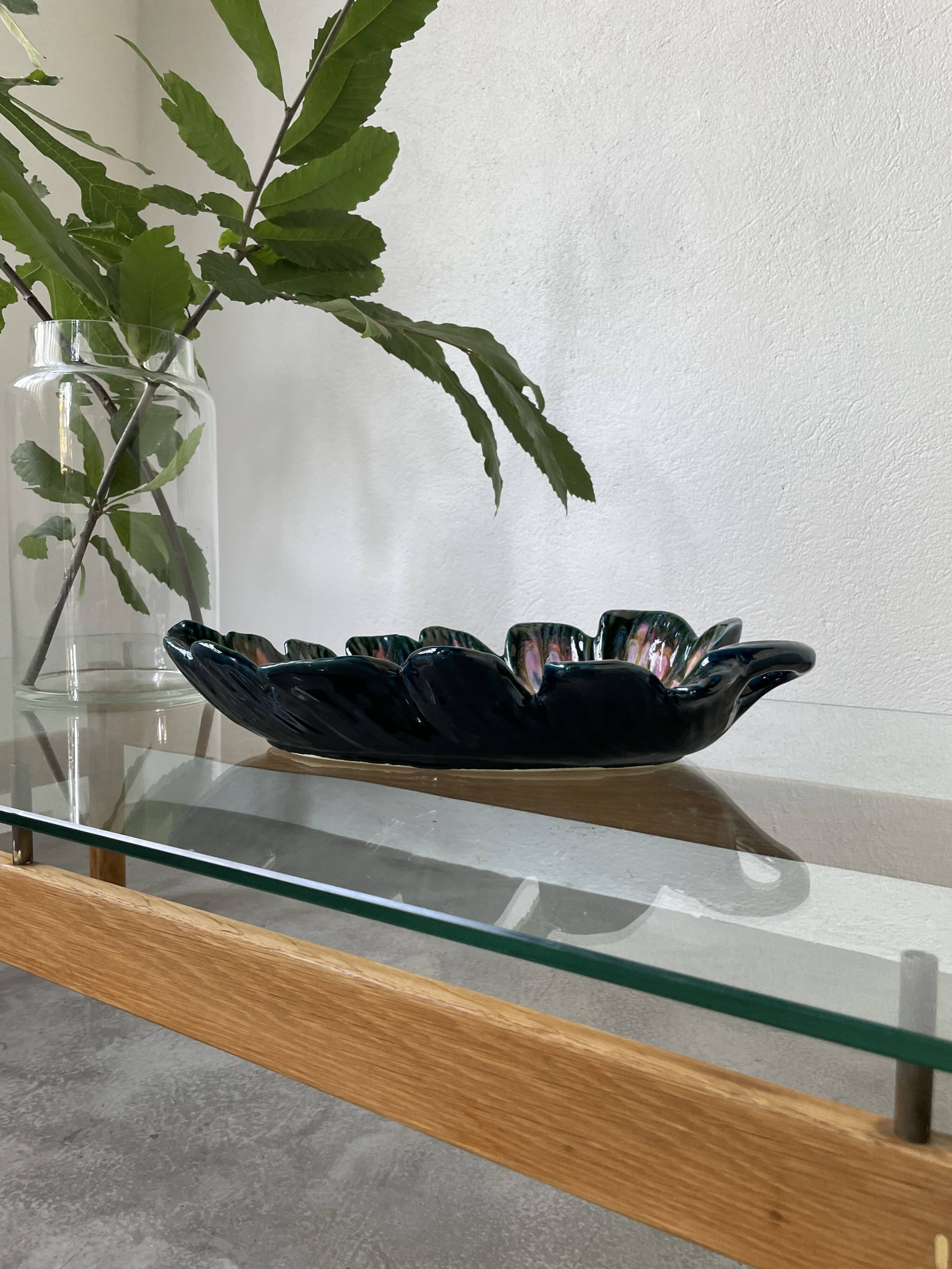 Large Vallauris leaf dish