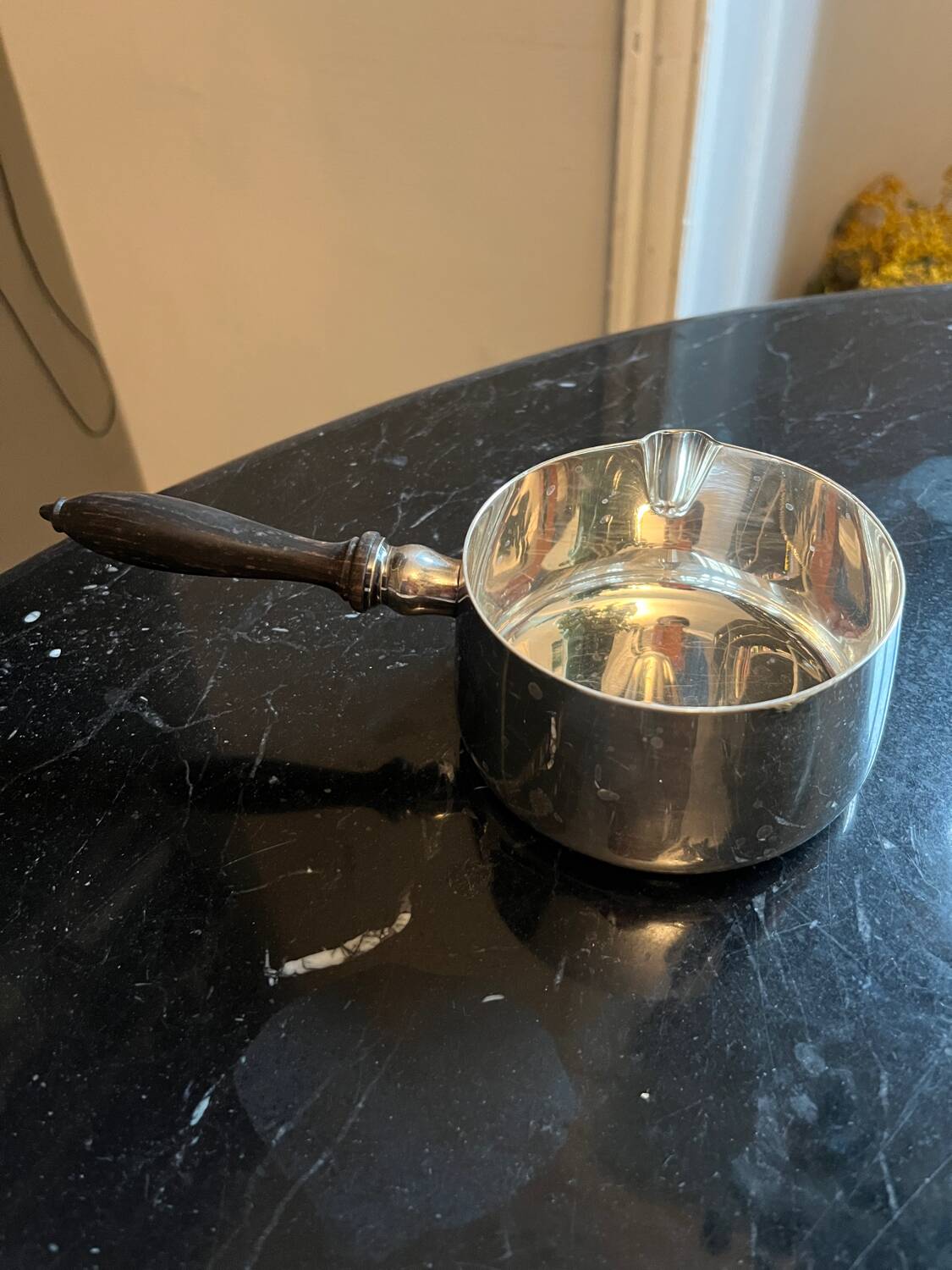 Magnificent silver sauceboat.