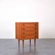 Commode danoise en teck du milieu du siècle de Domino Mobler, années 1960.