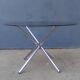 Vintage chrome foot round table