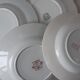 Set of 6 hollow plates Terre de Fer XIXth Saint Amand "Campanule" "Anémone"
