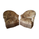 Pair of tapestry pattern Toad chairs