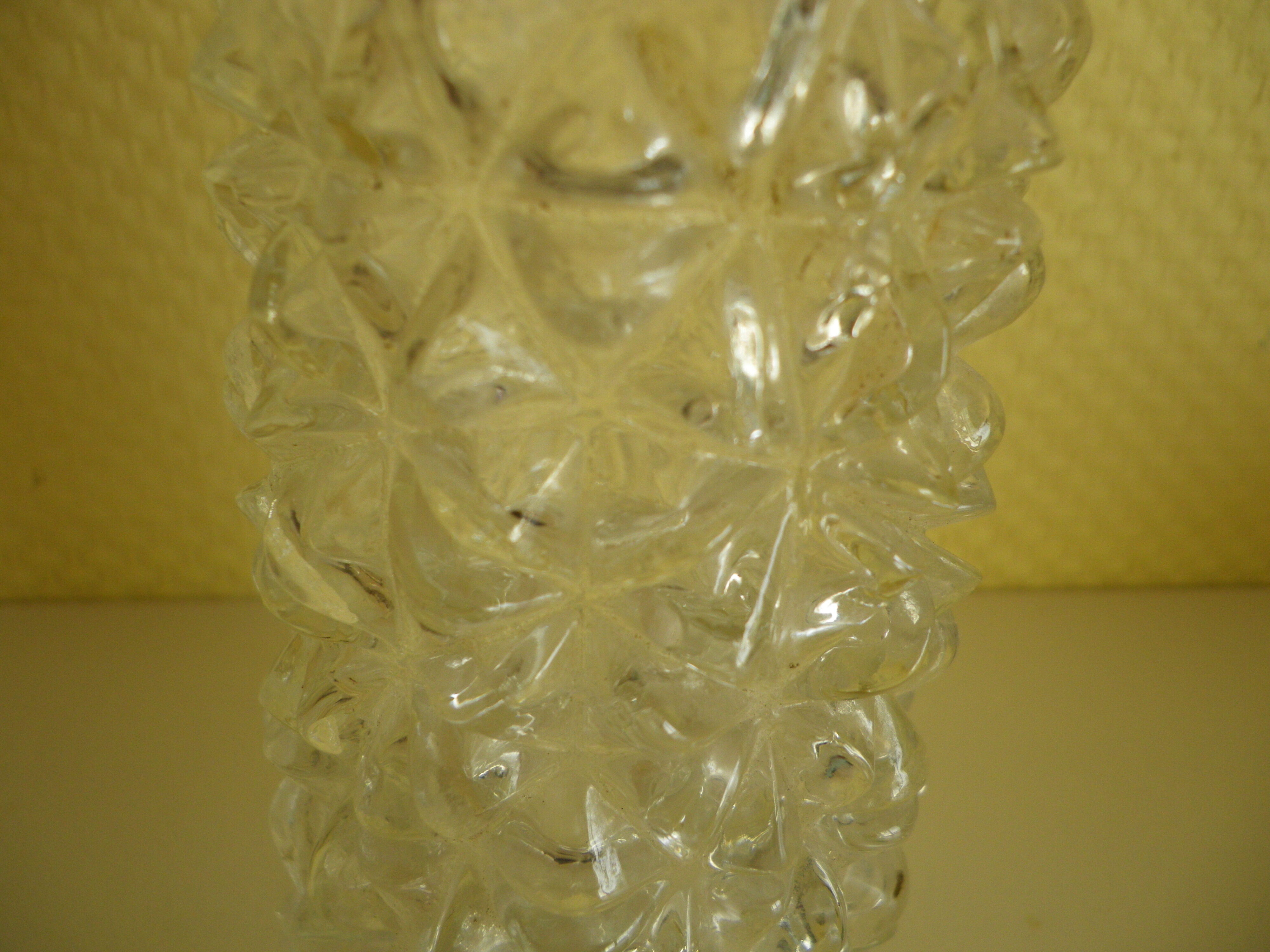 2 Vintage cathedral glass bedside lamps - 50s