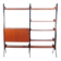 Vintage teak shelving system in 60s-70s style, retro style.