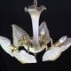 Exceptional Vintage 6-Light Gold Murano Glass Chandelier