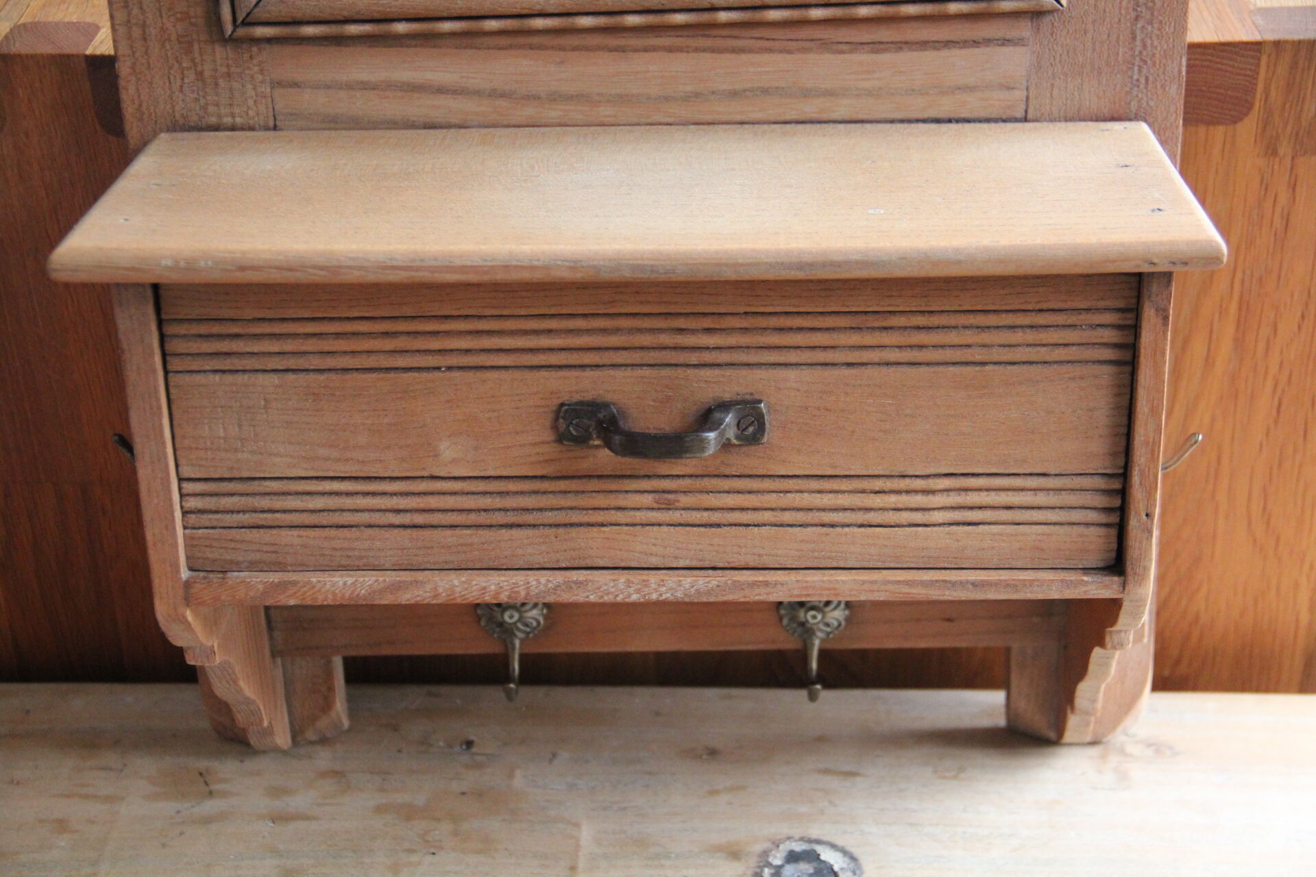 Toilet or pharmacy cabinet with old mirror