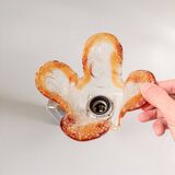 Ensemble de 2 appliques murales vintage Mazzega « Torche », années 1970, Italie.