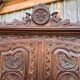 Antique Breton oak cabinet, richly carved