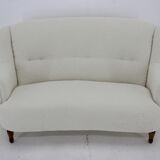 1940s 2-Seater Sofa in Sheepskin Fabric, Czechoslovakia