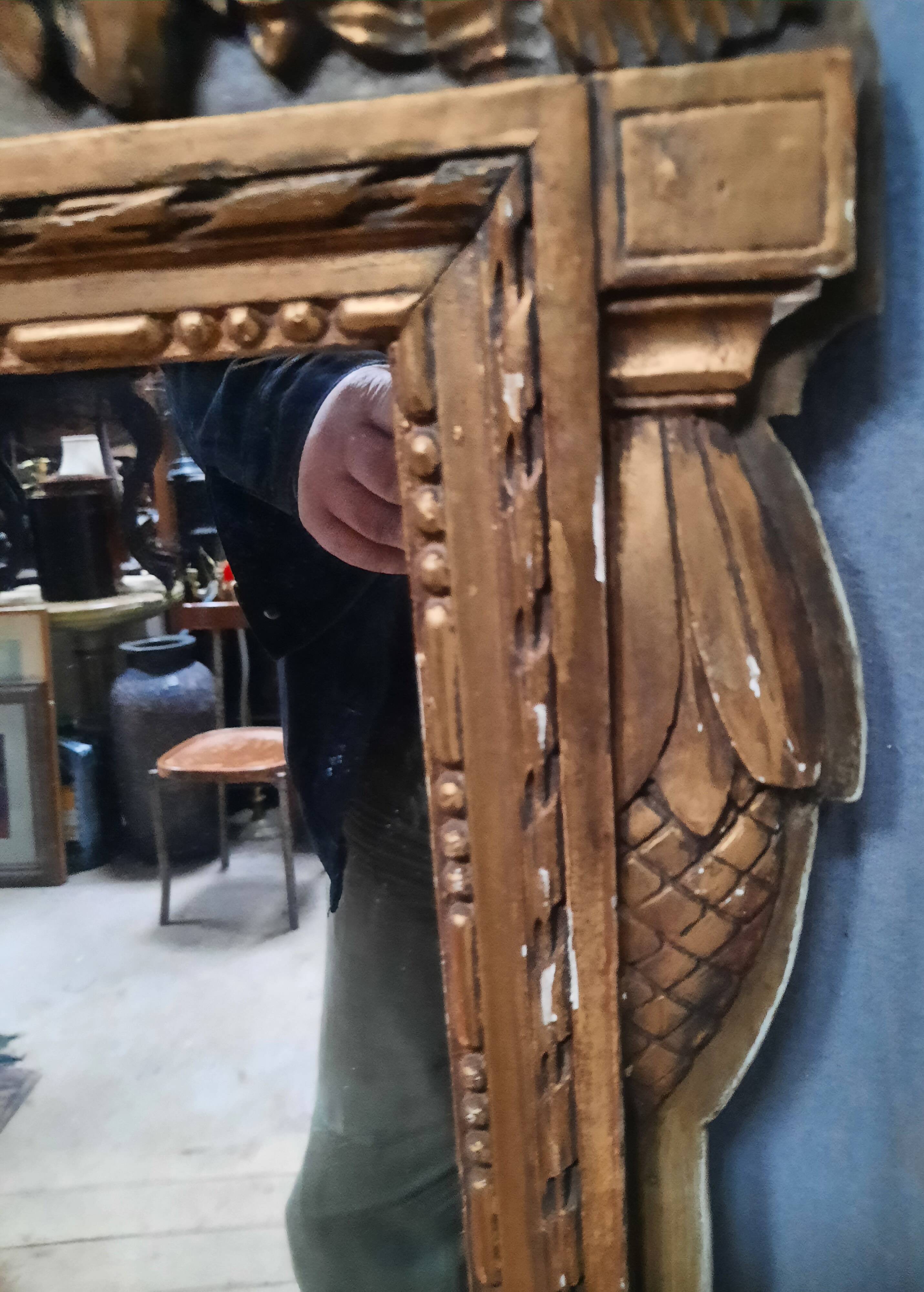 Louis XVI style golden mirror