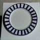 Set of 2 blue striped plates Ceramica Quadrifoglio Italy