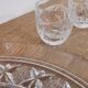 Presentation service 8 glasses and its Bohemian Cristal style dish