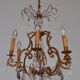 Lustre pampilles doré époque fin XIXème 6 feux