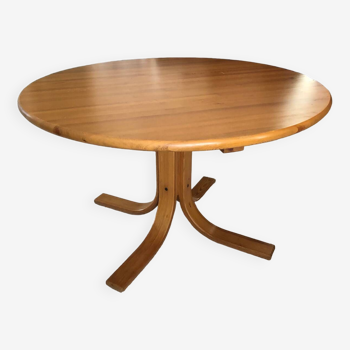 Table ronde en bois massif extensible Rainer Daumiller