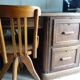 Solid wood notary desk and swivel American chair