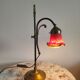 Brass articulated lamp with glass paste signed art of France.